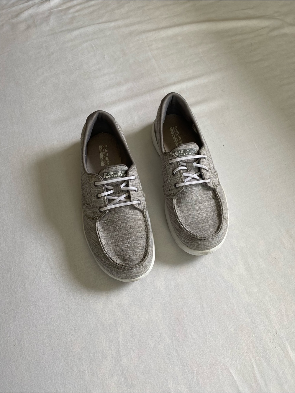 Skechers Women’s Gray Casual Lace-Up Boat Shoes - Size 8 US